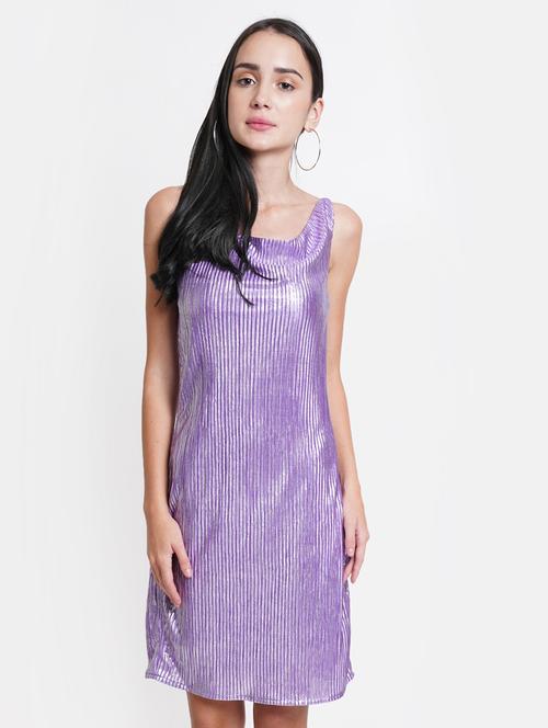 women shoulder strap neck solid sheath dress - 21720380 -  Standard Image - 0
