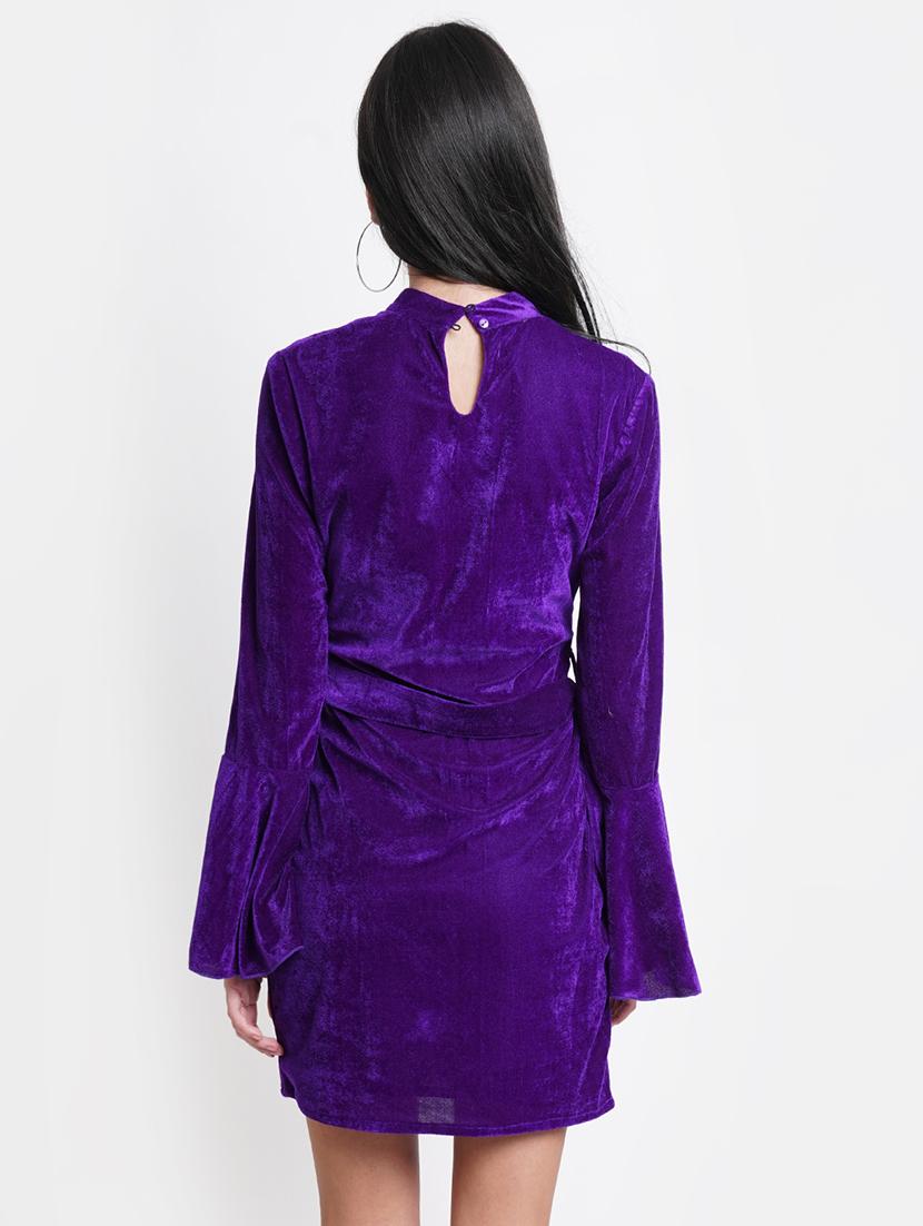 purple solid sheath dress - 21720382 - Standard Image - 2