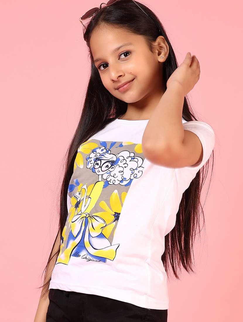 girls printed short sleeves round neck tee - 21720474 -  Standard Image - 2