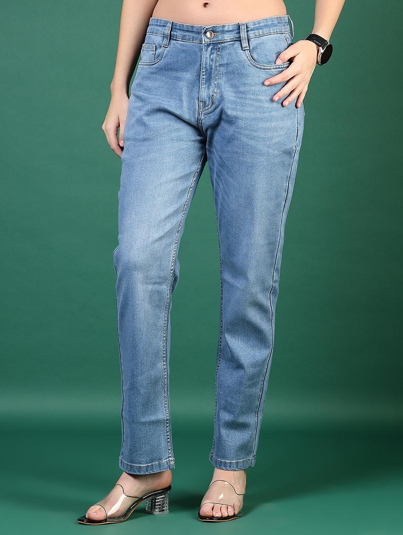 women solid mid rise straight fit jean - 21720479 - Zoom Image - 0