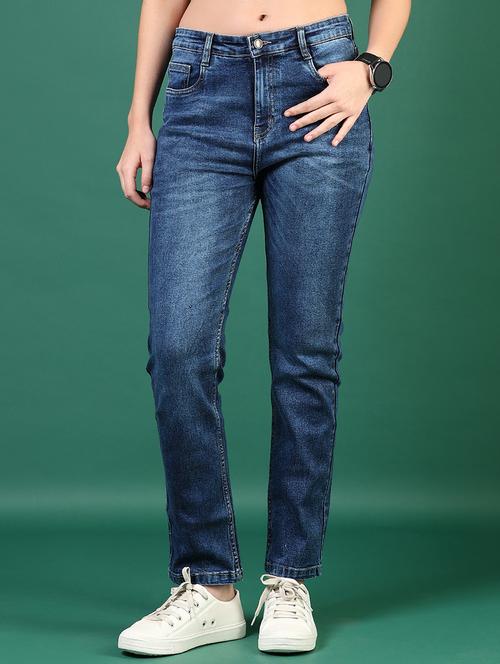 women blue mid rise ankle length jean - 21720480 - Standard Image - 0