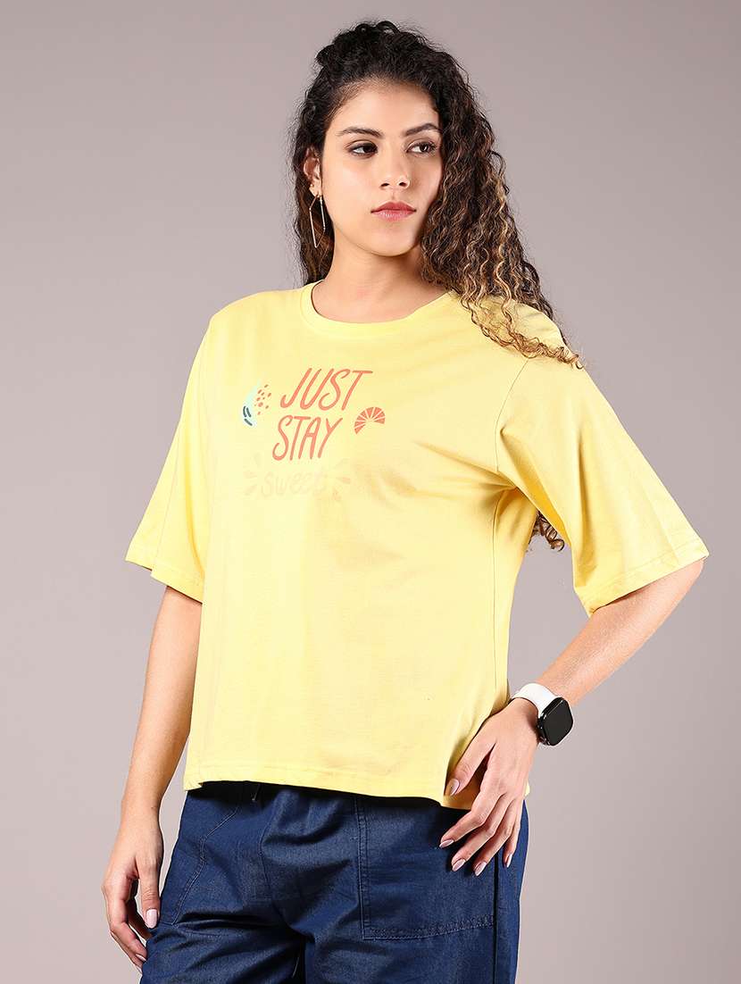 women printed short sleeve loose fit t-shirt - 21720496 - Standard Image - 2