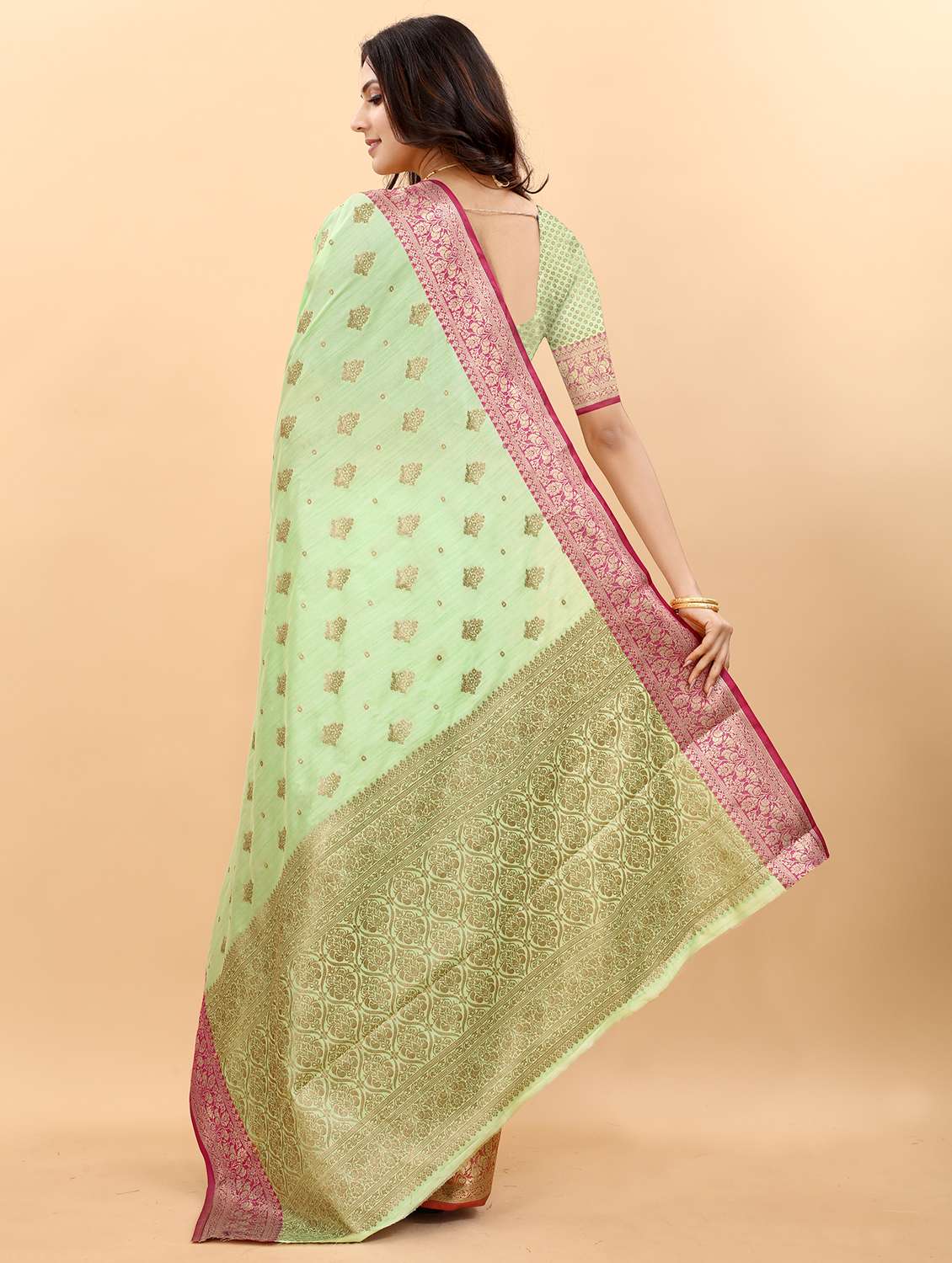 women self design kanjivaram saree with blouse - 21720651 - Standard Image - 2