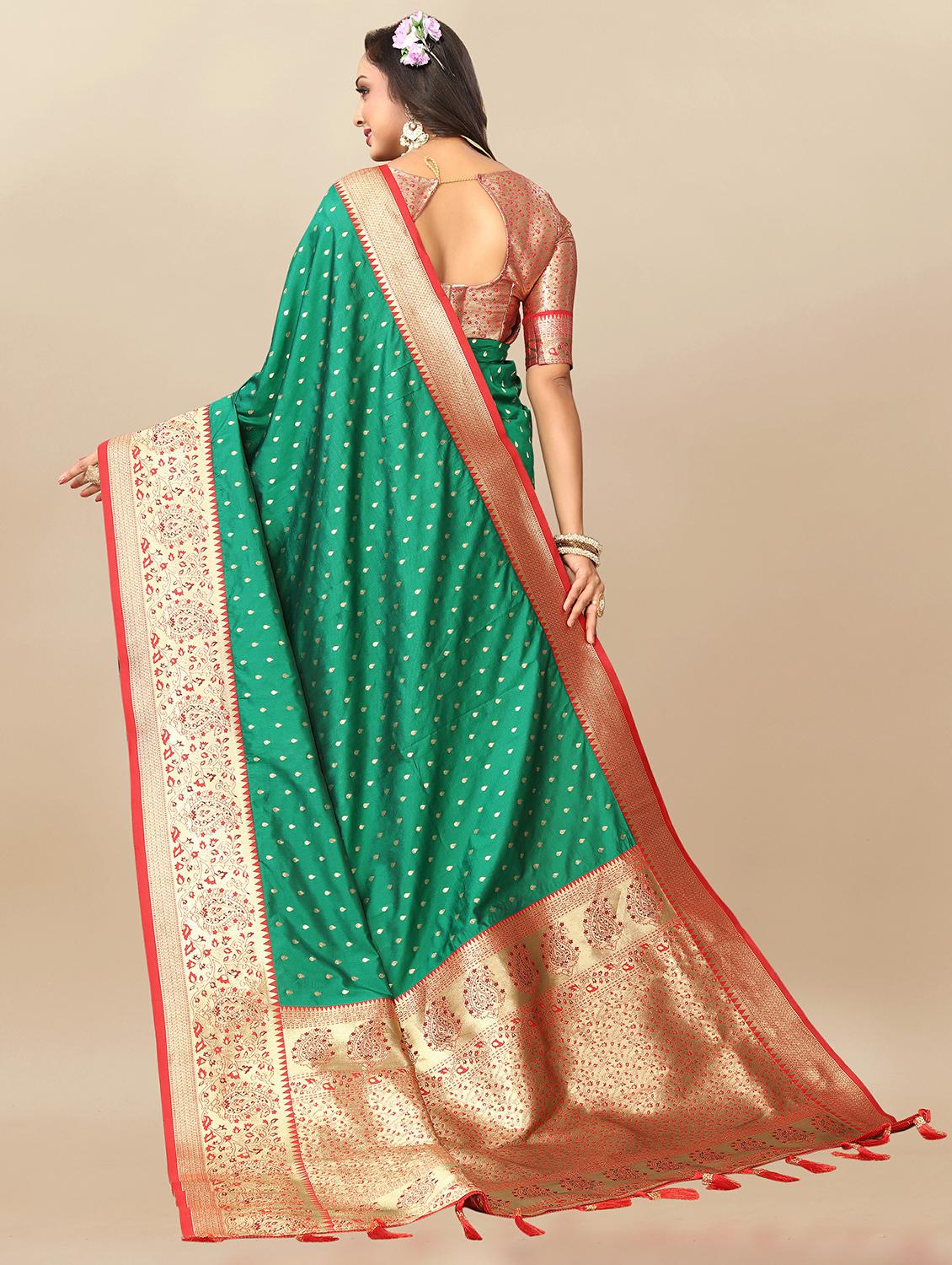 women self design zari work kanjivaram saree with blouse - 21720755 - Standard Image - 2