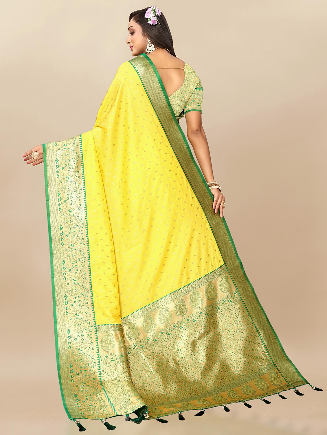 women self design zari work kanjivaram saree with blouse - 21720758 - Standard Image - 2