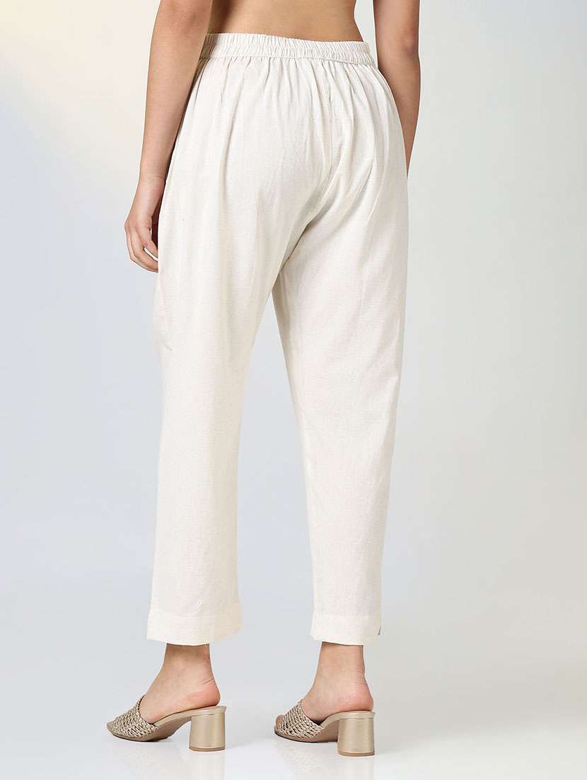 women solid tapered pant - 21720810 -  Standard Image - 2