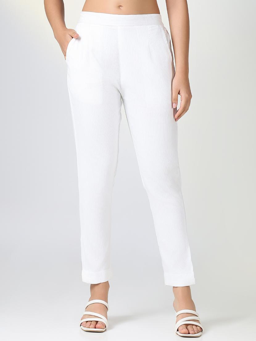 women solid tapered pant - 21720815 - Zoom Image - 0