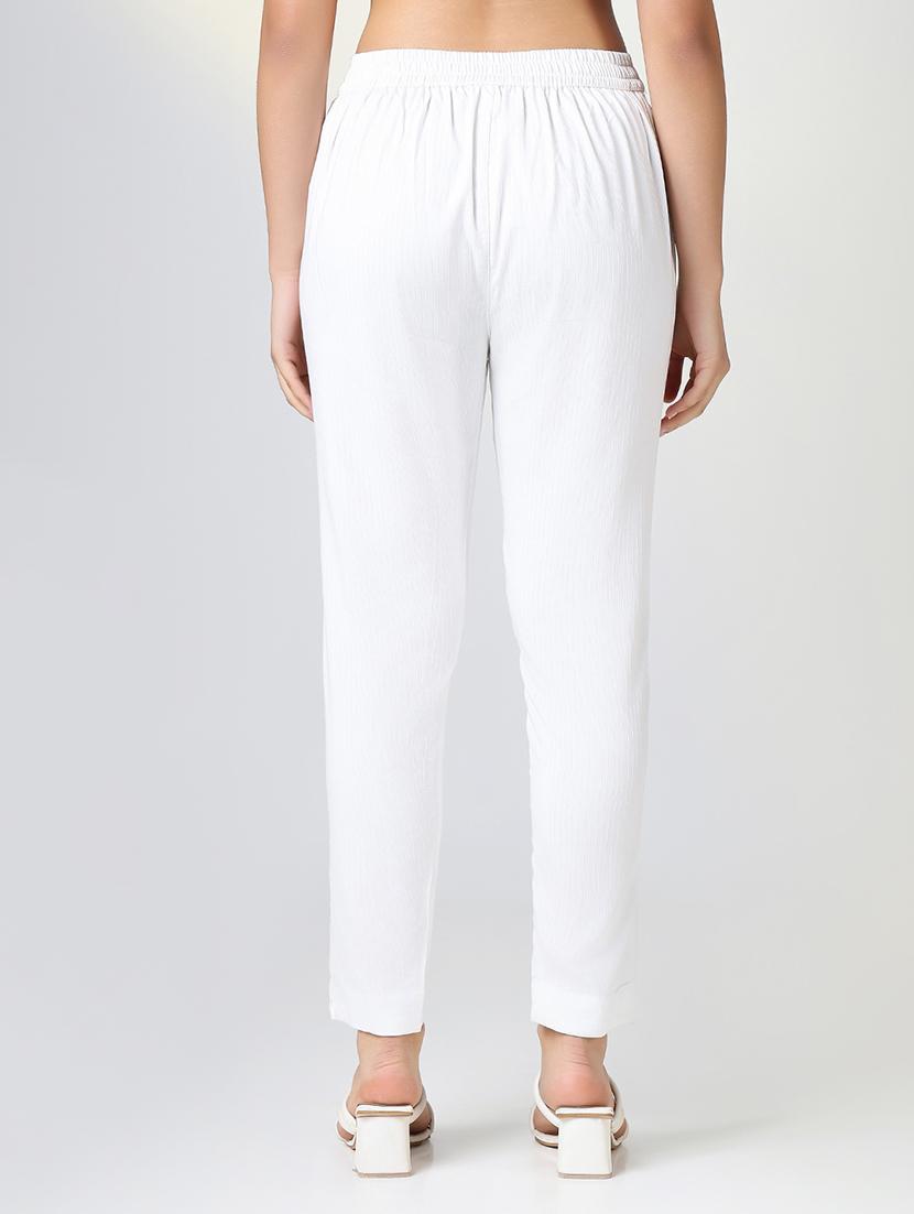women solid tapered pant - 21720815 - Standard Image - 2