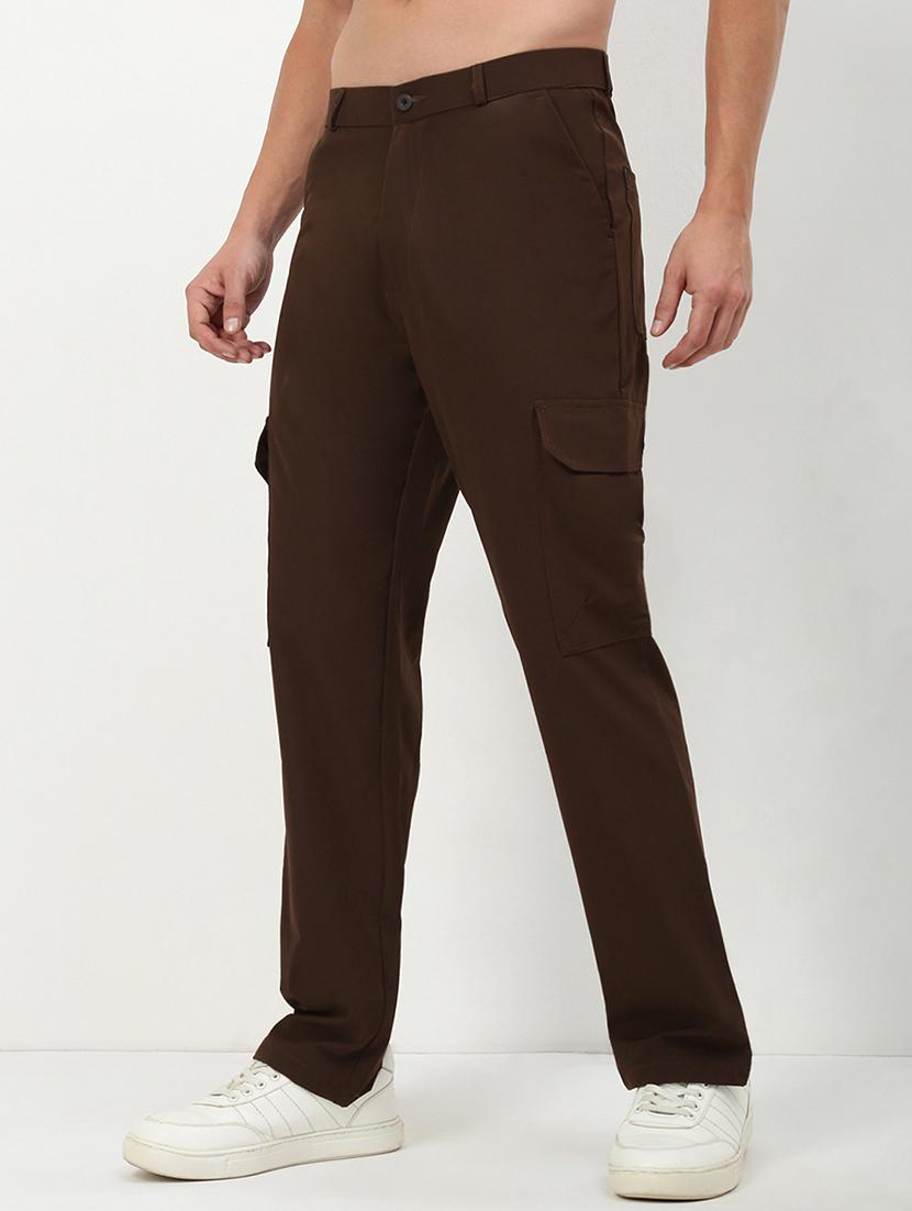 men low rise solid flat front casual trouser - 21720911 - Standard Image - 2