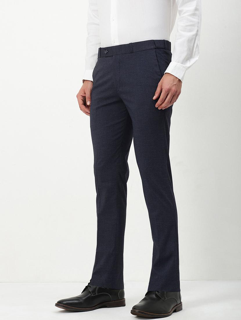 men mid rise solid flat front formal trouser - 21720917 - Standard Image - 2