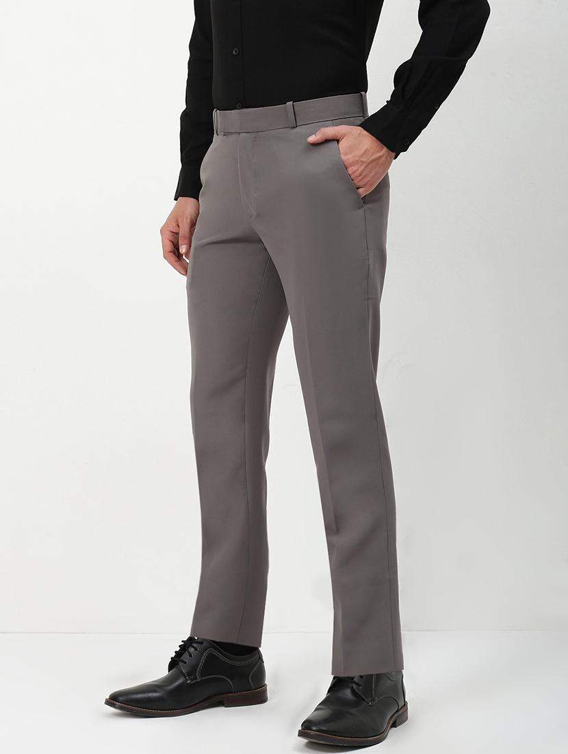 men mid rise solid flat front formal trouser - 21720918 - Standard Image - 2