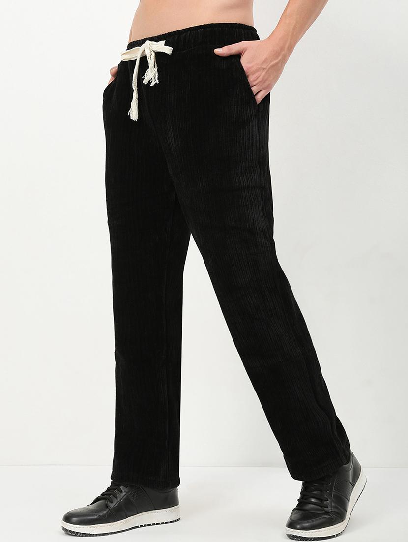 men low rise solid ankle length track pant - 21720920 - Standard Image - 2