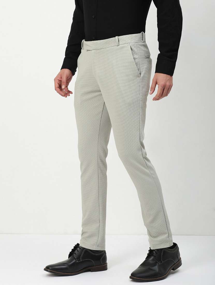 men mid rise solid flat front formal trouser - 21720926 -  Standard Image - 2