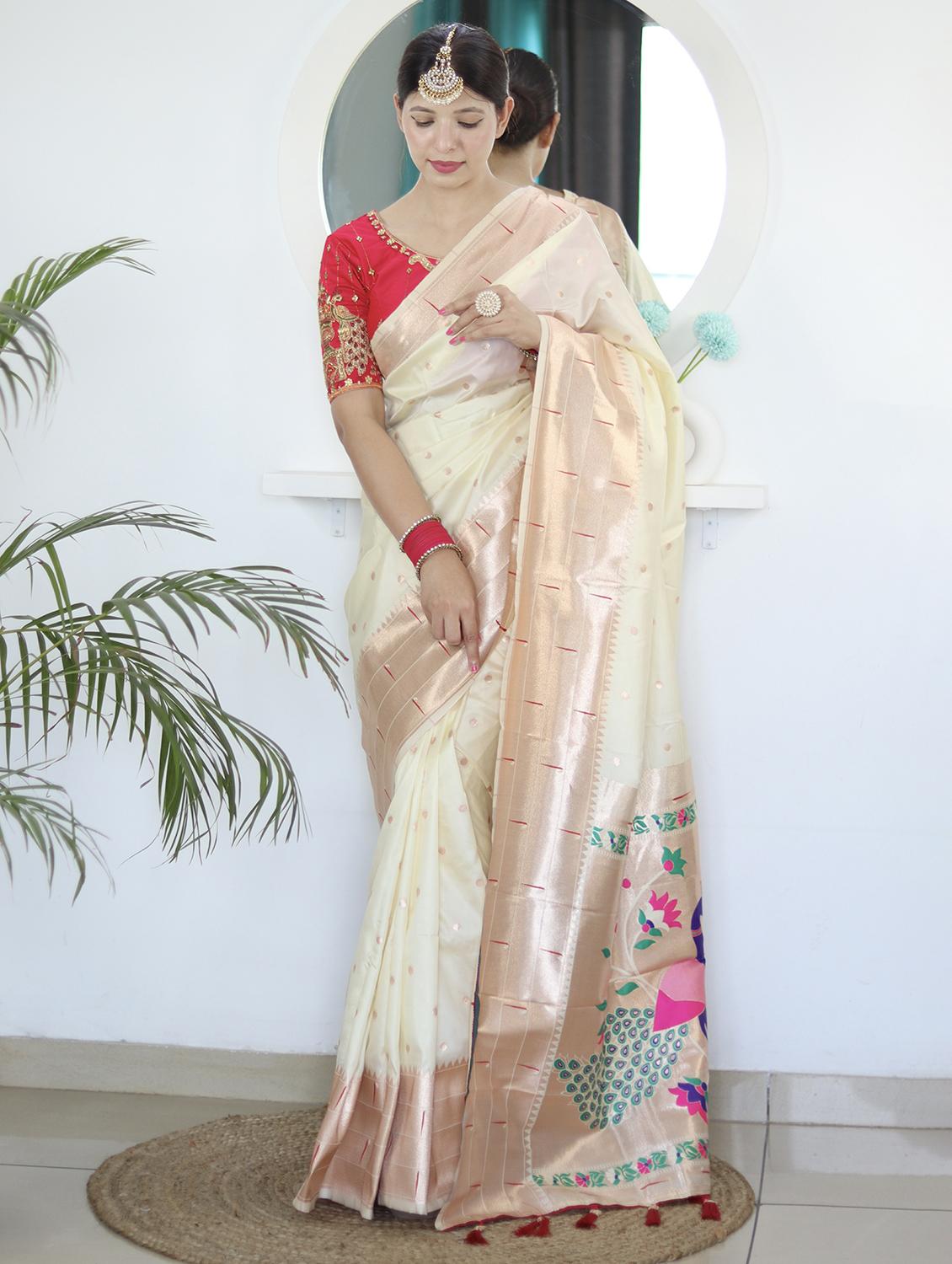 women self design banarasi silk saree with blouse - 21720930 - Zoom Image - 0