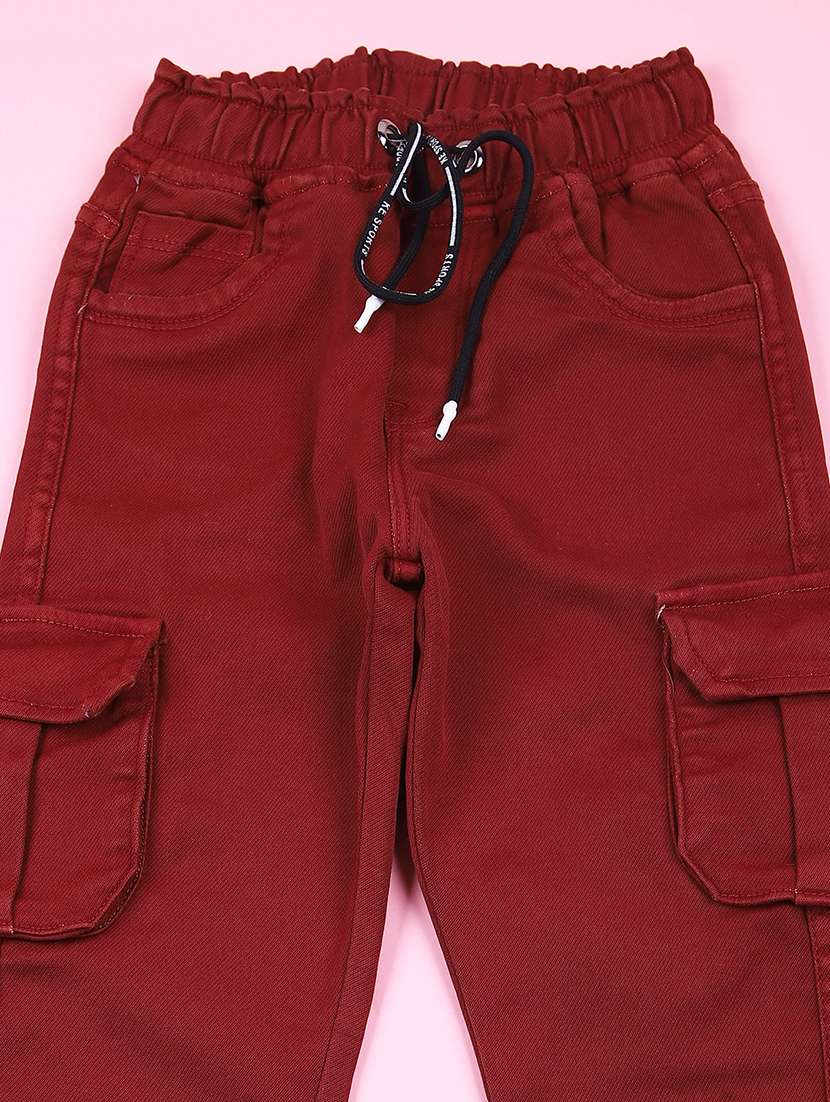 kids solid mid rise cargo - 21721015 -  Standard Image - 2