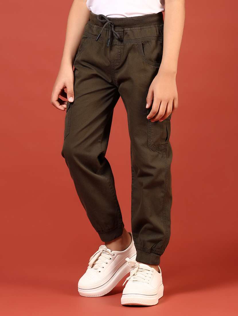 boys solid mid rise cargo - 21721090 -  Standard Image - 2