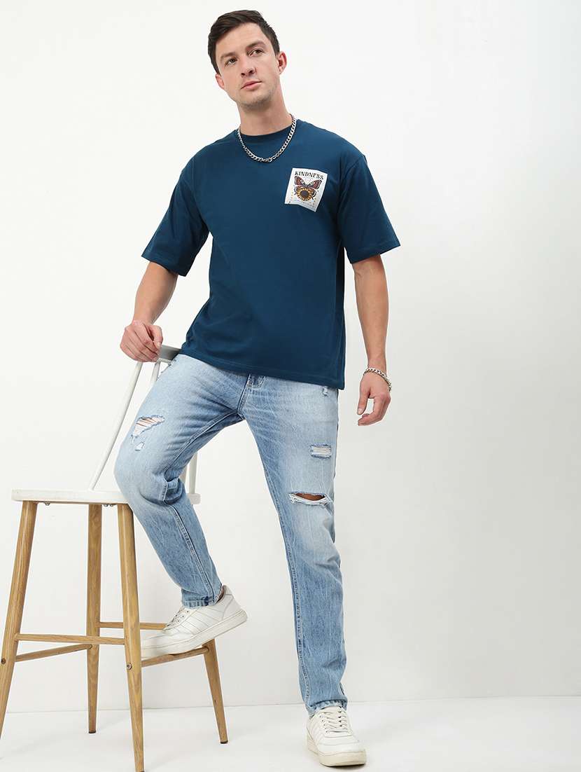 men low rise distressed denim jeans - 21721356 - Standard Image - 7