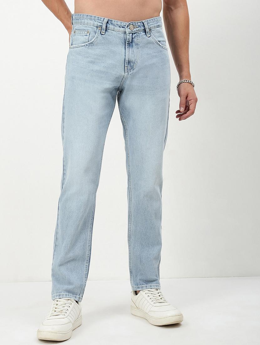 men low rise plain denim jeans - 21721359 - Zoom Image - 0