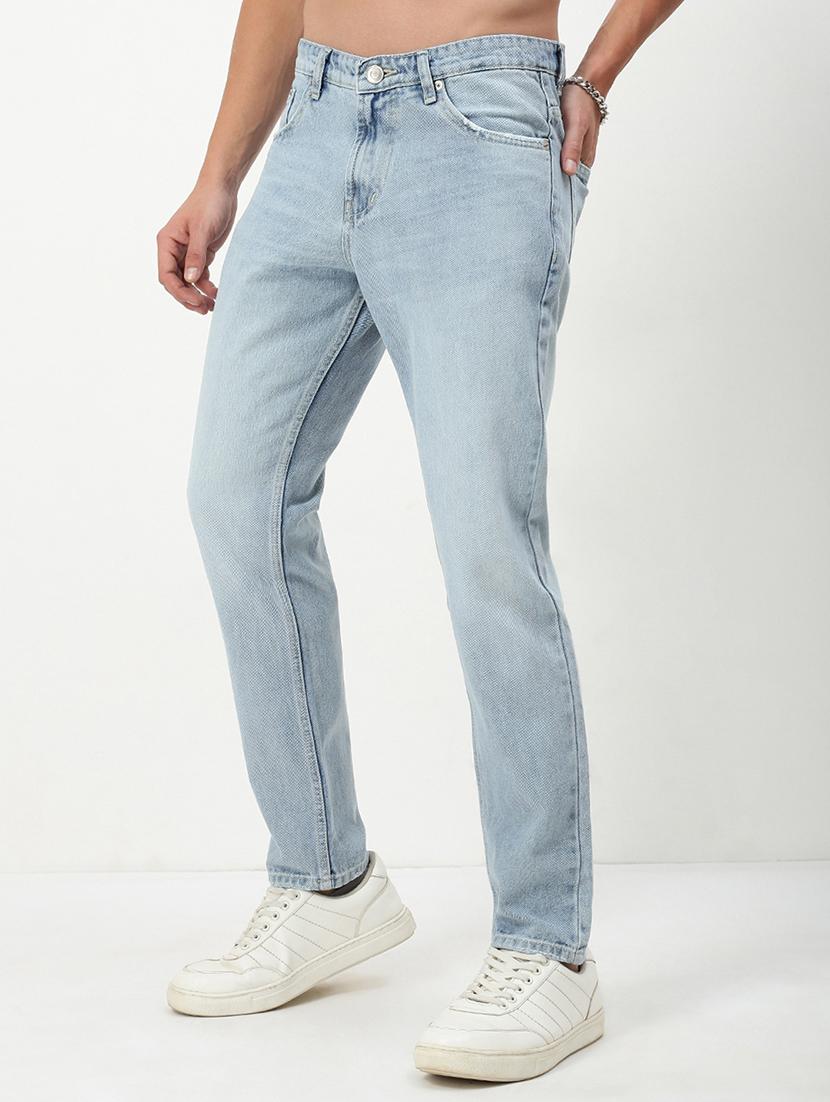 men low rise plain denim jeans - 21721359 - Standard Image - 2