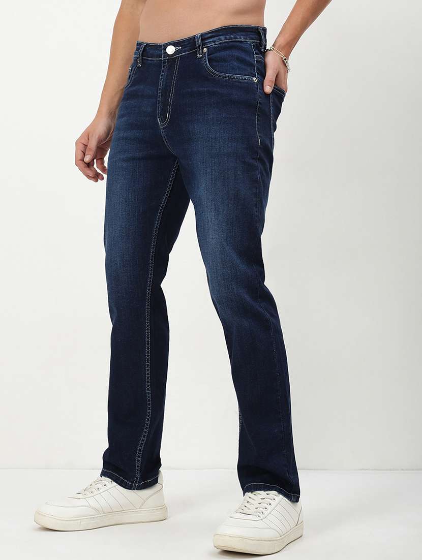 men low rise washed denim jeans - 21721360 - Standard Image - 2