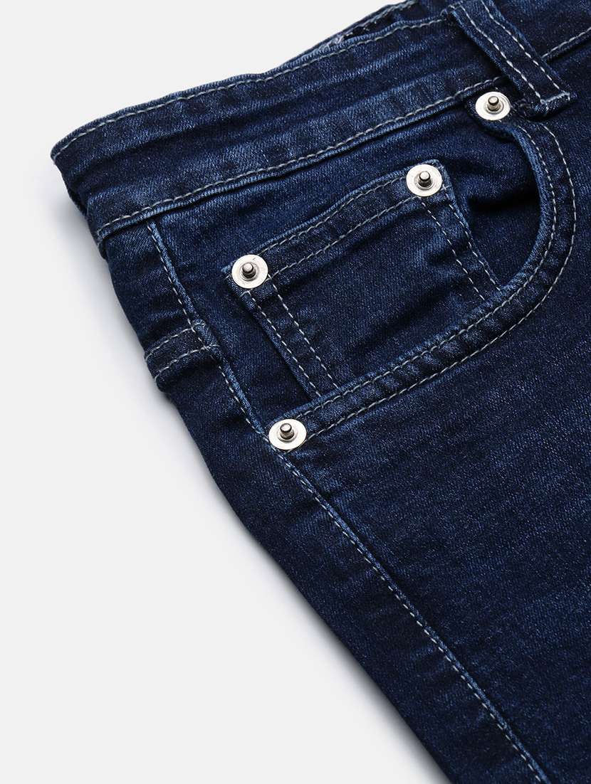 men low rise washed denim jeans - 21721360 - Standard Image - 7