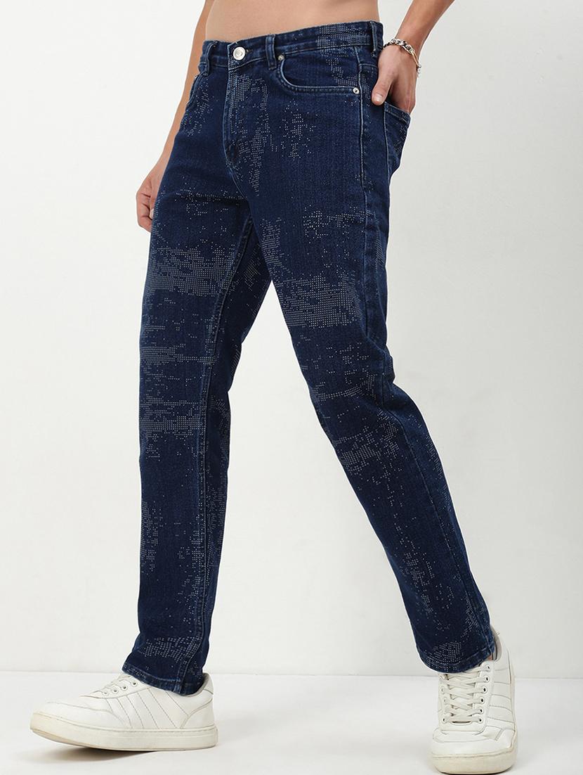 men low rise printed denim jeans - 21721364 - Standard Image - 2