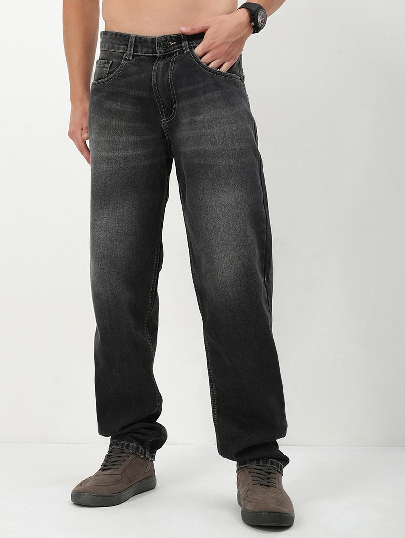 men low rise washed denim jeans - 21721368 -  Zoom Image - 0