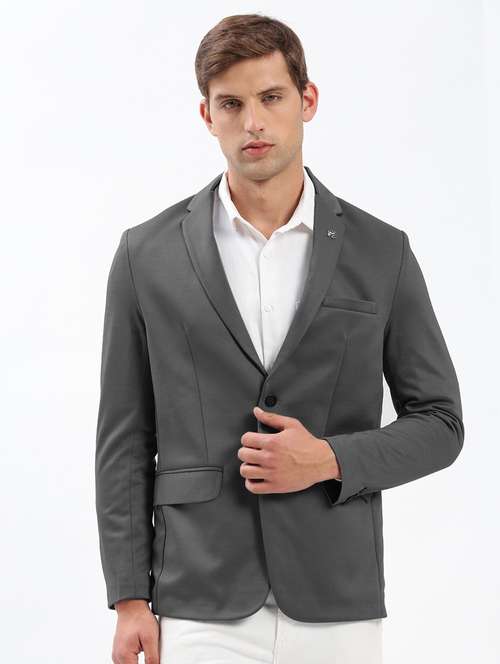 men's solid single-breasted blazer - 21721411 -  Standard Image - 0