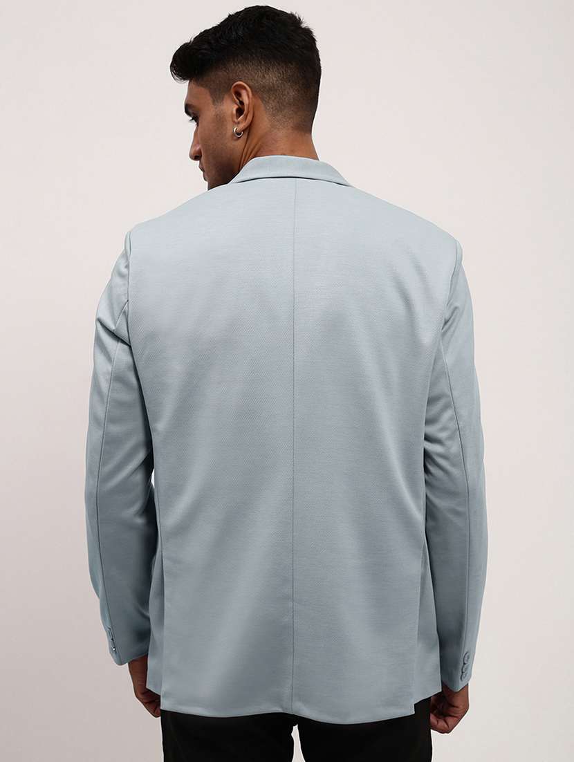 men's solid single-breasted blazer - 21721418 -  Standard Image - 2