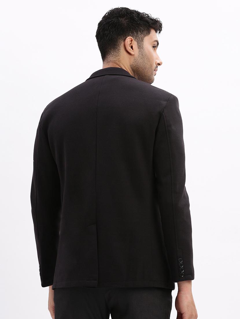 men's solid single-breasted blazer - 21721425 - Standard Image - 2