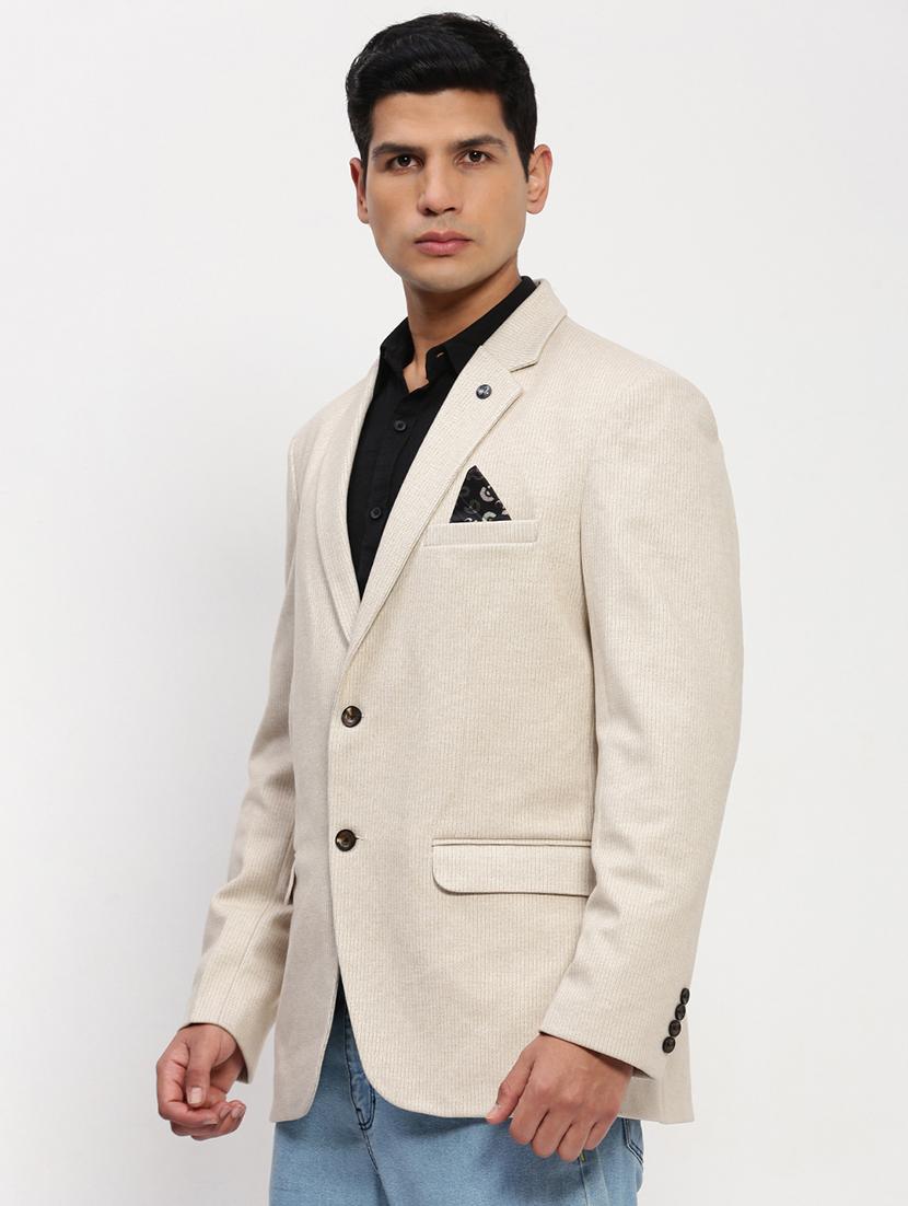 men's solid single-breasted blazer - 21721436 - Standard Image - 2