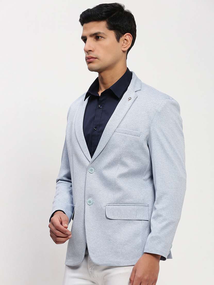 men long sleeves self design single breasted casual blazer - 21721445 -  Standard Image - 2