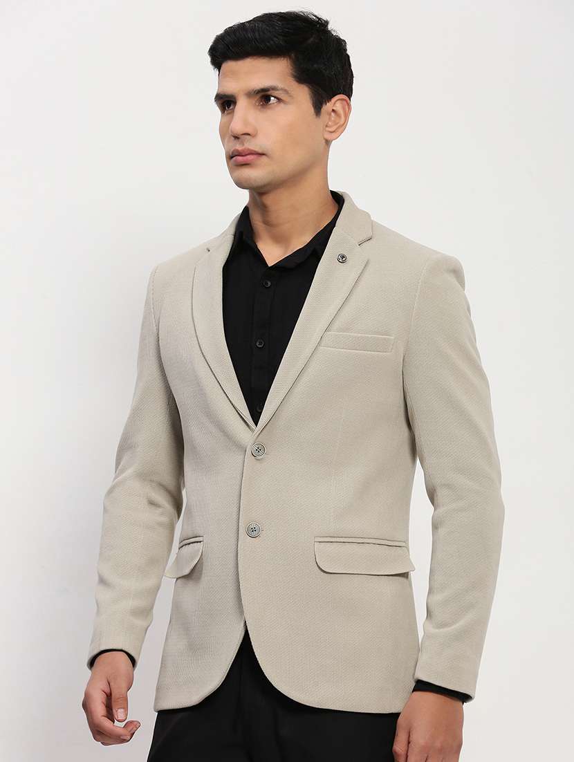 men long sleeves solid single breasted casual blazer - 21721449 -  Standard Image - 2