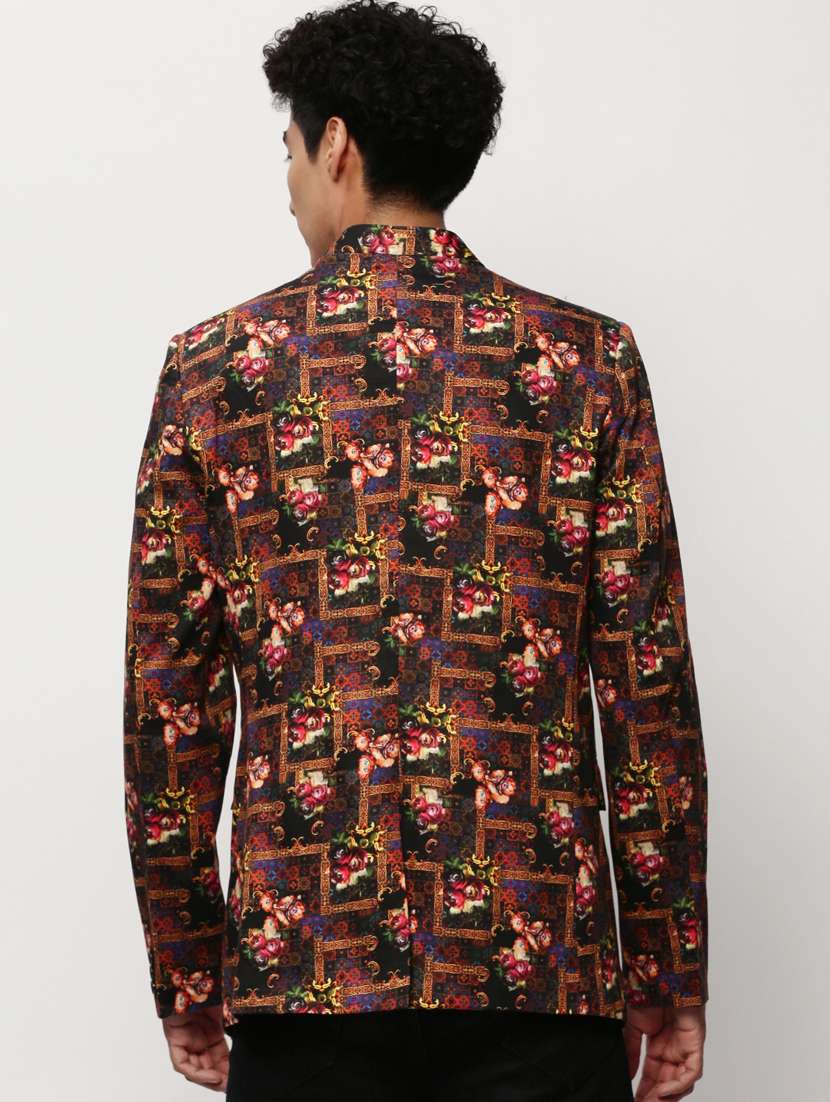 men printed long sleeve bandhgalas casual blazer - 21721510 -  Standard Image - 2