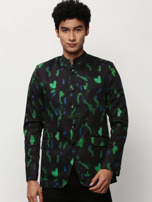 men printed long sleeve bandhgalas casual blazer - 21721511 - Standard Image - 0
