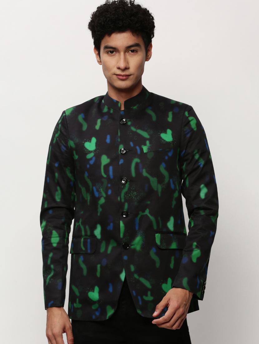 men printed long sleeve bandhgalas casual blazer - 21721511 - Zoom Image - 0