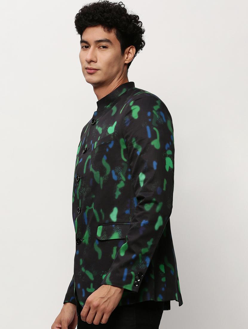 men printed long sleeve bandhgalas casual blazer - 21721511 - Standard Image - 2