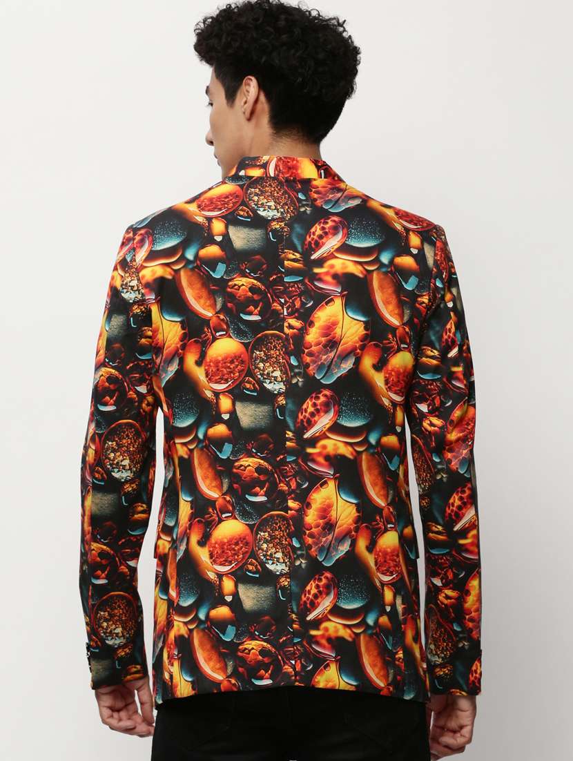 men printed long sleeve bandhgalas casual blazer - 21721514 -  Standard Image - 2