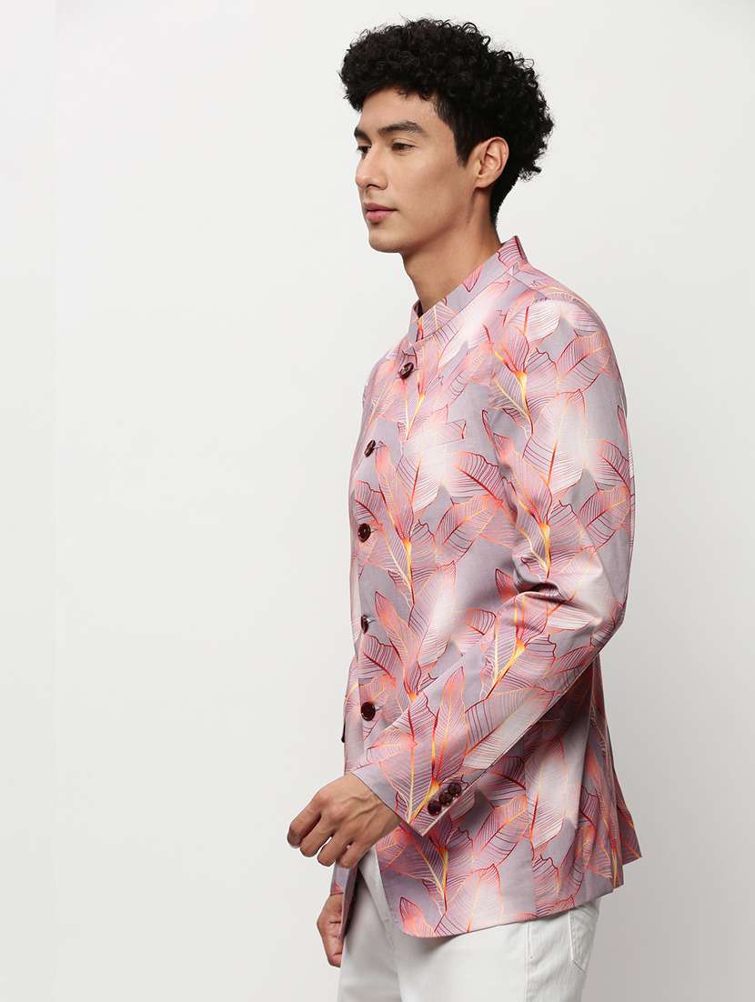 men printed long sleeve bandhgalas casual blazer - 21721515 -  Standard Image - 2