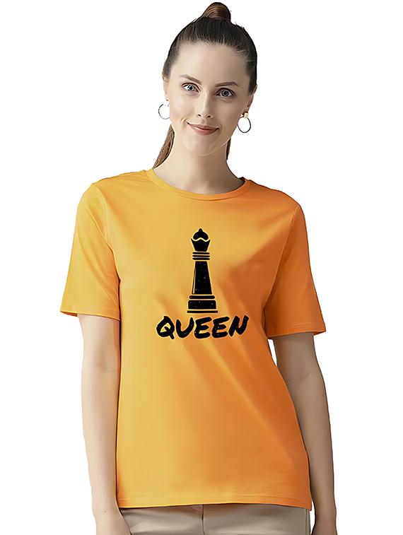 women front print short sleeve t-shirt - 21721583 - Zoom Image - 0