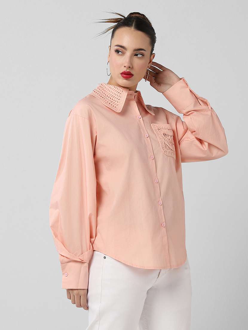 women solid long sleeve shirt - 21721654 -  Standard Image - 2