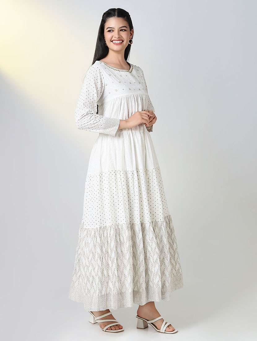 women printed three quarter sleeve kurta dupatta set  - 21721699 -  Standard Image - 2