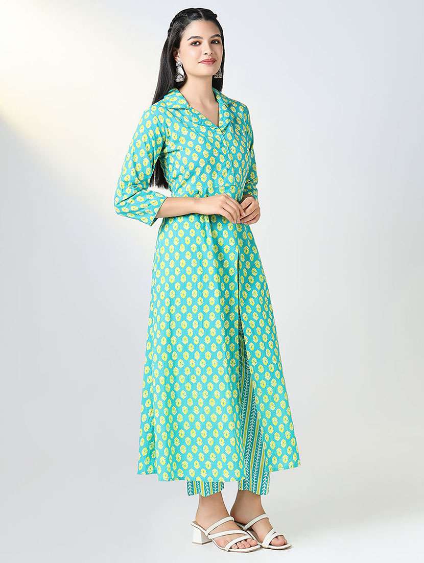 women three quarter sleeve kurta pant with dupatta set  - 21721710 -  Standard Image - 2