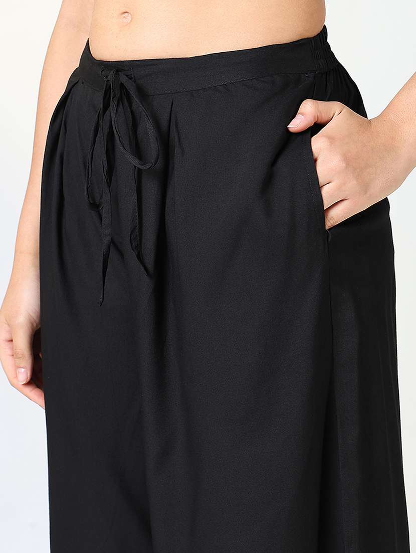 women black printed round neck fusion set - 21721722 -  Standard Image - 7