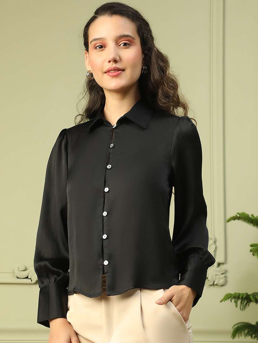 women solid long sleeve shirt - 21721732 -  Standard Image - 2