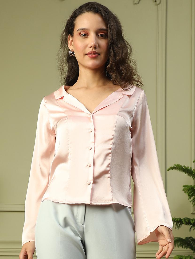women long sleeves solid regular shirt - 21721736 - Zoom Image - 0
