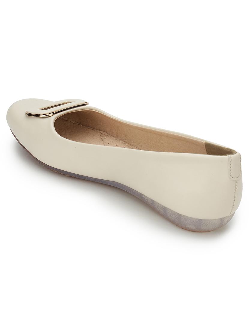 women off white slip on ballerina - 21721758 - Standard Image - 2