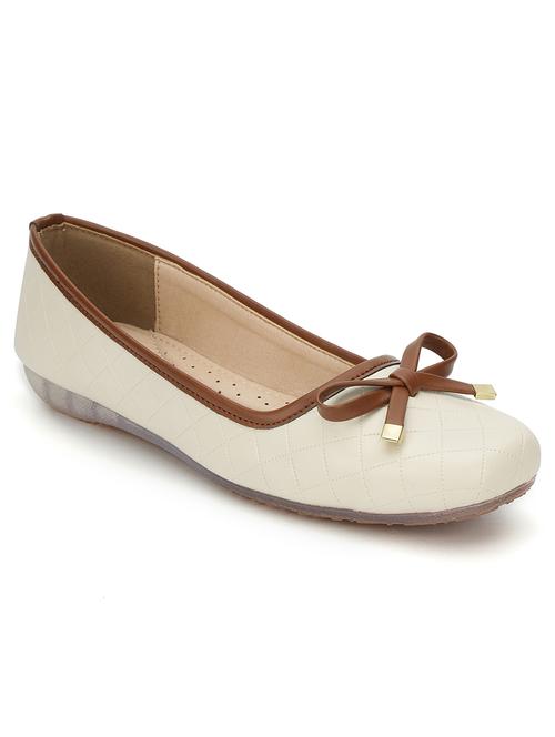 women off white slip on ballerina - 21721761 - Standard Image - 0