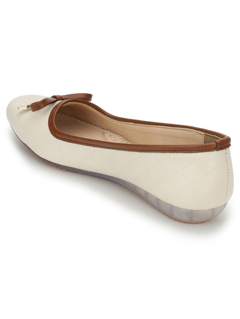 women off white slip on ballerina - 21721761 - Standard Image - 2