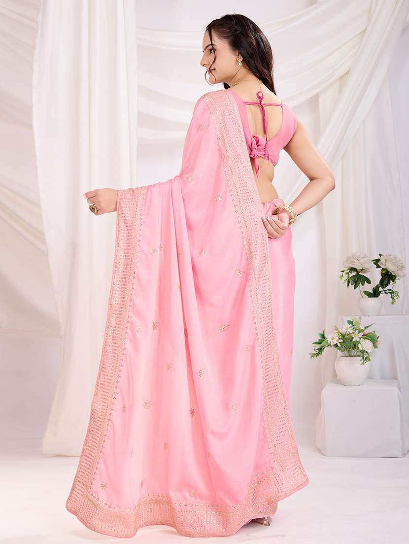 women embroidery bordered saree with blouse - 21721801 - Standard Image - 2